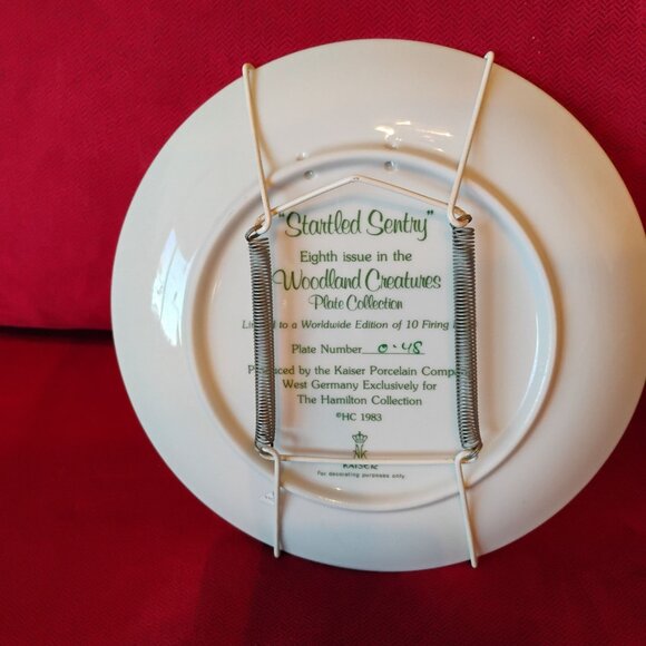 Woodland Creatures Plates Set Of 6 Kaiser For Hamilton Collection #s 2-5, 7, 8 - Picture 14 of 14